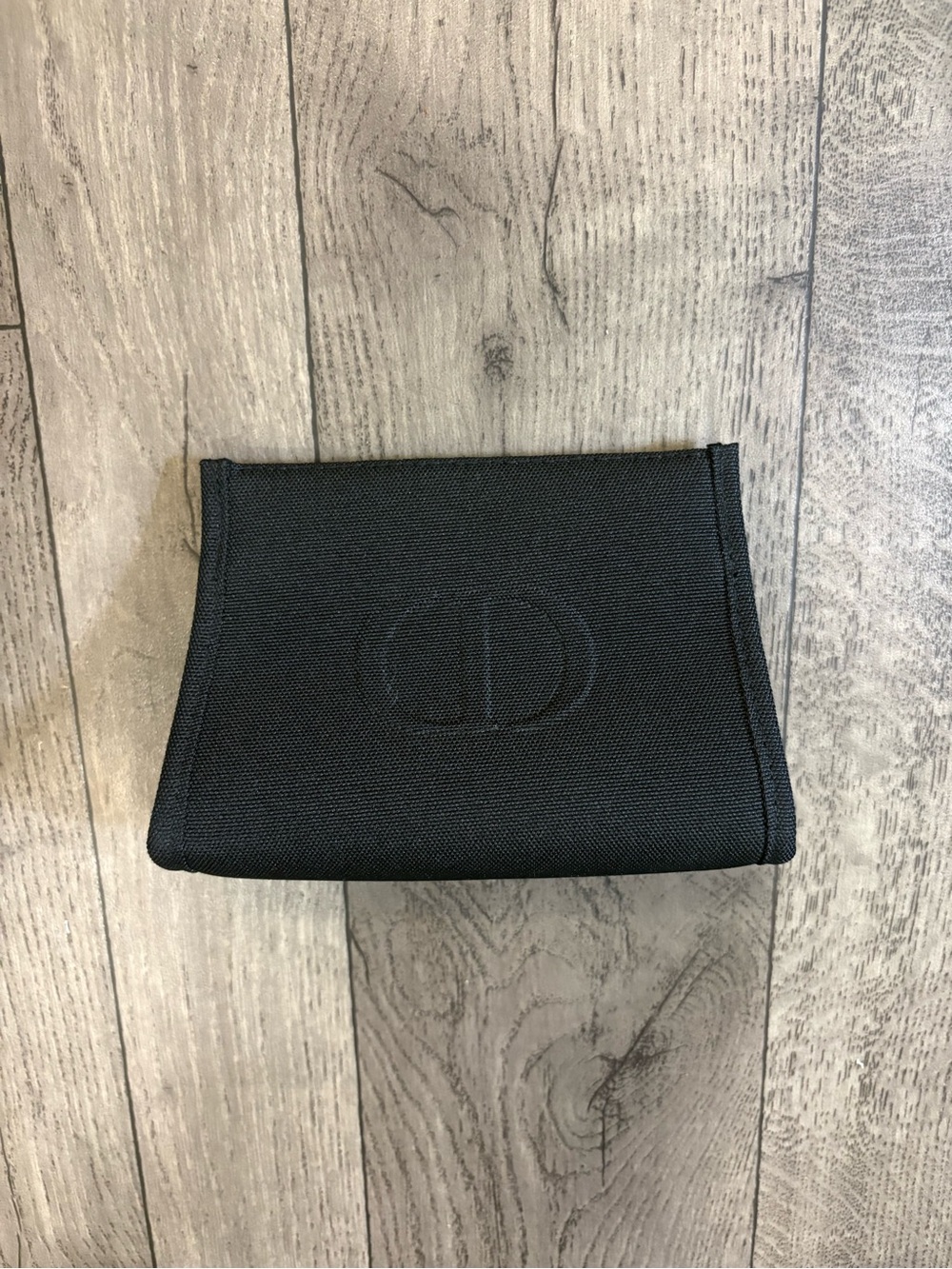 Dior Beauty Black Embossed Cosmetic Travel Bag NWOT